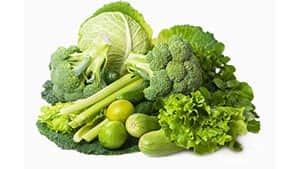 Broccoli, spinaci e verdure verdi